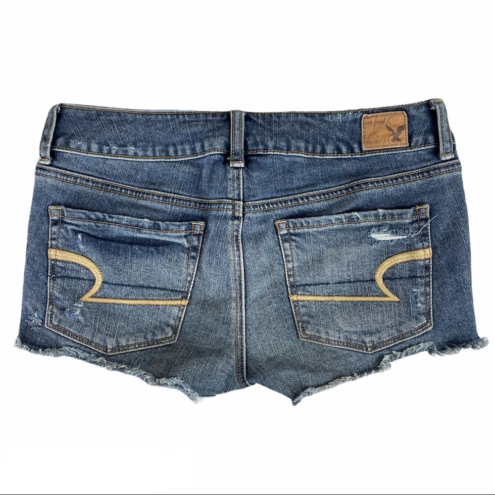American Eagle Shortie Distressed Denim Shorts - Picture 3 of 8